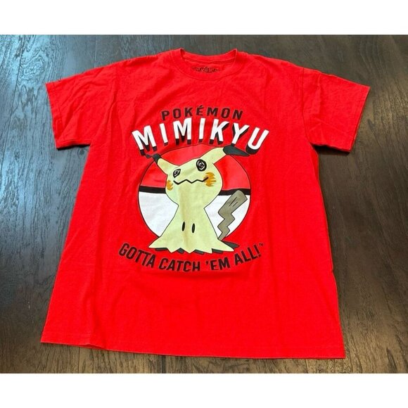 Pokemon MIMIKYU Graphic License T-Shirt size Mens Small Gotta Catch Em All - Picture 1 of 2